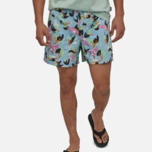 Patagonia 5” Baggies Shorts Spoonbills Big Sky Blue Mens XL Swim Core Surf Wake